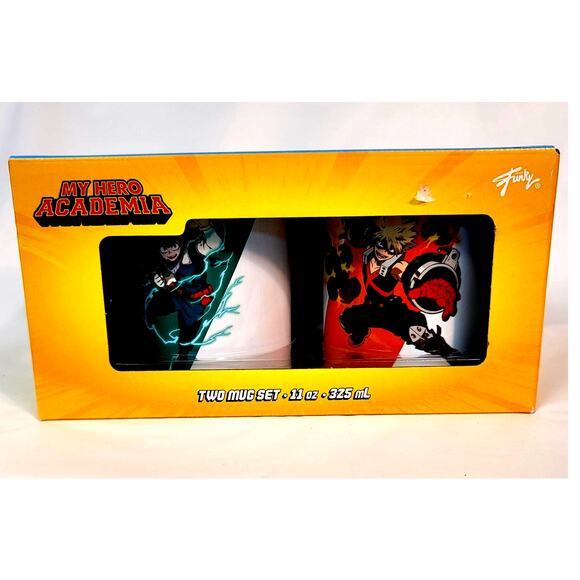 My Hero Academia 2 Mug Set Just Funky Funimation 11 oz 325 ml New in box age 14+ - Picture 2 of 4